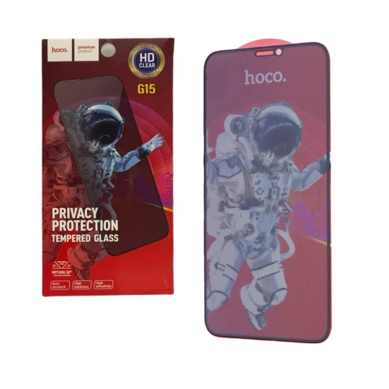 Hoco Privacy Tempered Glass Screen Protector G15 for Apple iPhone XS Max/11 Pro Max Black Hoco Privacy Tempered Glass Screen Protector G15 for Apple iPhone XS Max/11 Pro Max Black